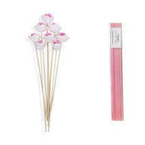 레스쁘리 A-p10 미니로즈 조화 8p + 디퓨저 핑크스틱 10p, 핑크, 1세트