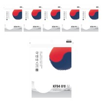 국대마스크 황사 미세먼지 2D 마스크 흰색 중형 KF94, 5개입, 6개