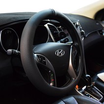 코리스 심플라인 타공 가죽 핸들커버 KRS003, 다이아블랙