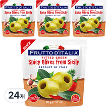 마다마 피티드 스파이시 올리브스낵, 30g, 24개