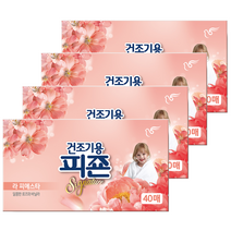 피죤 리치퍼퓸 시그니처 건조기용 시트형 섬유유연제 라 피에스타 본품, 4개, 40매