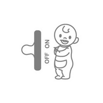 디자인수풀 자동차스티커 베이비 SP-G696, 다크그레이