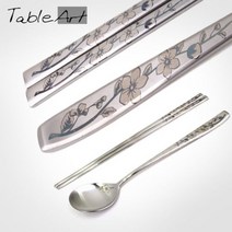 테이블아트 수저세트, 4p (숟가락 2p, 젓가락 2p), 수선화
