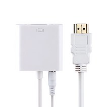 애니포트 HDMI to VGA 컨버터 AP-HDTV1a (오디오지원), 화이트