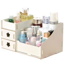 에코라인 미니 3단 메이크업정리함, 화이트, 1개