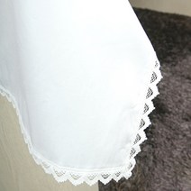 바이지미 화이트 레이스 테이블보, 4인 (110 x 170cm)