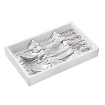 테이블아트 포인트 부부 세트 홍, 4p (스푼 2p, 젓가락 2p), 1개