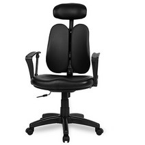 체어포커스 국민의자 피플BW 고급 헤더형 인조 가죽 사무용 의자, 블랙