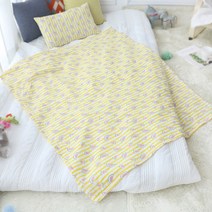 보떼하우스 순면 거즈이불베개세트 사계절베갯솜 포함 L 고래의꿈, 수박 옐로우