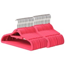 엠에프매직하우스 고리회전형 여성용 벨벳 논슬립 옷걸이, 핑크, 50개