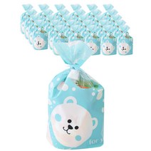 HCN 큐티봉투 곰 30p + 체크타이 블루 30p, 1세트
