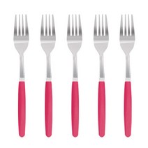 마호커트러리 성인용 포크, 핑크, 5개