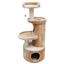 유로펫 베르니나 클래식 트리 점프 캣타워, 크림, 1개