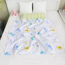 보떼하우스 사계절 베갯솜 포함 일체형 리플 여름 낮잠이불, 젤리피쉬 (블루)