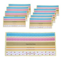 피크닉하우스 패턴 띠스티커1 5p, 혼합 색상, 10개입