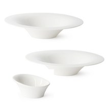 네오본 화이트 스파게티볼 24.5cm 세트, 1세트, 파스타볼 2p + 딥 소스볼