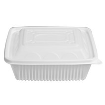 마켓맨 사각 찜용기 J-4 대 3.7L + 뚜껑, 50개입, 1세트