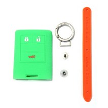 어바인클래스 스마트키 실리콘 케이스 그린 + 밴드 오렌지 스위치 버튼 랜덤 발송, J타입