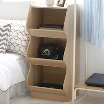 아이리스 고양이 아파트 3단 웨이브 공간박스 KSB-3S, 내추럴