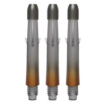 Lstyle 다트 샤프트 락 스트레이트 블랙 그라데이션 오렌지 190mm, 3개입