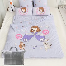 보떼하우스 디즈니 유아동 낮잠이불 B세트 베개커버 + 마이크로 화이버 베갯솜 + 이불 + 손누빔패드 + 가방, 소피아 프렌즈
