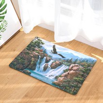 리빙팝 주방욕실 미끄럼방지 풍경 일러스트 발매트 C, 14