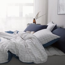 끌래망스 인디체크 양면침구 이불커버 기본세트