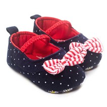 조이멀티 여아용 단가라리본 도트 보행기화