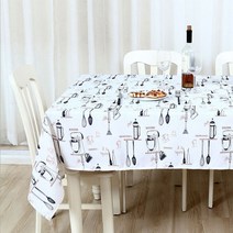 아울리빙 레터링디자인 키친 테이블커버, F, 4호(140 x 200 cm)