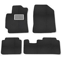 미소 이중 벌집 카매트 일반형 + 메탈 레이싱 발판 패드, 아반떼AD(2015.9~), 2열에어컨X, 현대