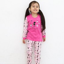 트라이 여아용 비밀의 방 양면 내의 긴팔 상하복세트