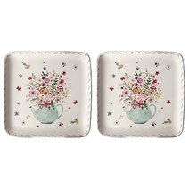 엘룸 플뢰르 사각접시 2p, 혼합 색상