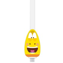 라바 옐로우 3D 마이크로 5핀 USB 케이블 화이트, 1개, 1m