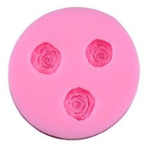 케이지 10mm 데코 장미 3구 실리콘 수제 몰드 2p, 랜덤 발송