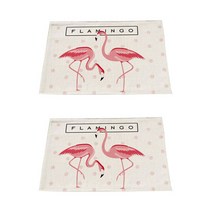 아울리빙 플라밍고 키친 린넨 테이블매트 2p, N, 42 x 32 cm