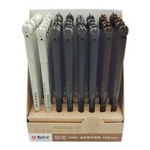 블루마토 디자인 볼펜9 강아지 세트 A15004 디자인 랜덤 발송, 검정, 40개입