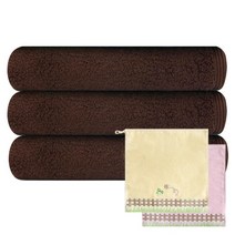 송월타월 헤비무지 190g x 3p + 포모스 허니펜스 핸드타올 고리 랜덤 발송 2p, 진갈색, 1세트