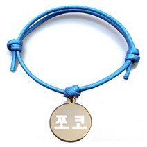 펫츠룩 굿모닝 블루 반려동물 목걸이 M + 메탈원형 팬던트 S, 골드(쪼코), 1개