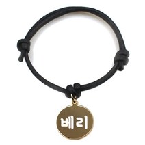 펫츠룩 굿모닝 블랙 반려동물 목걸이 M + 메탈원형 팬던트 S, 골드(베리), 1개