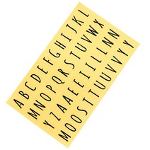 도나앤데코 개별 레터링 투명 도시락 스티커, 알파벳, 4개입