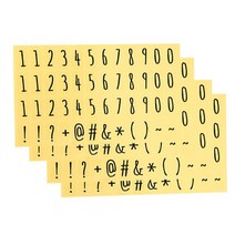 도나앤데코 개별 레터링 투명 도시락 스티커, 숫자, 4개입