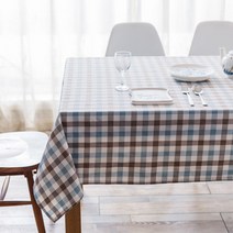 이코디 소프트 칼라 체크 테이블 보, 슬림칼라체크, 130 x 180 cm
