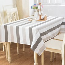 이코디 소프트 칼라 체크 테이블 보, 볼드그레이라인, 130 x 180 cm