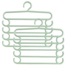 마켓감성 다기능 바지걸이, 그린, 2개입