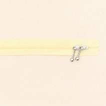 YKK 슬림 코일 지퍼 파스텔 50cm, 옐로우, 2개입