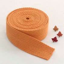 선샤인 면 웨이빙 끈 25 mm, 오렌지, 2개입
