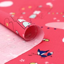 릴리블레이크 30수 코튼 폭시 패브릭원단, 핑크