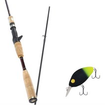 원다 베스타 루어 낚싯대 632MBC + 다미끼 디씨-100 하드 베이트 루어 55mm 009-1 GREEN TAIL BLACK, 1세트