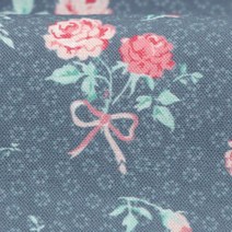 코튼 린넨 라플레르 러블리 메이앙 패브릭원단, 블루