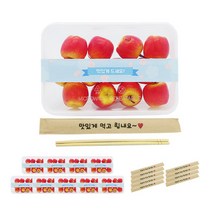 도나앤데코 PP내열 도시락용기 한칸 10p + 맛있게드세요 벚꽃띠지 스티커 블루 10p + 크라프트 대나무젓가락 맛있게 먹고 힘내요 10p, 1세트, 용기하단 10p + 뚜껑 10p + 띠지스티커 10p + 젓가락 10p